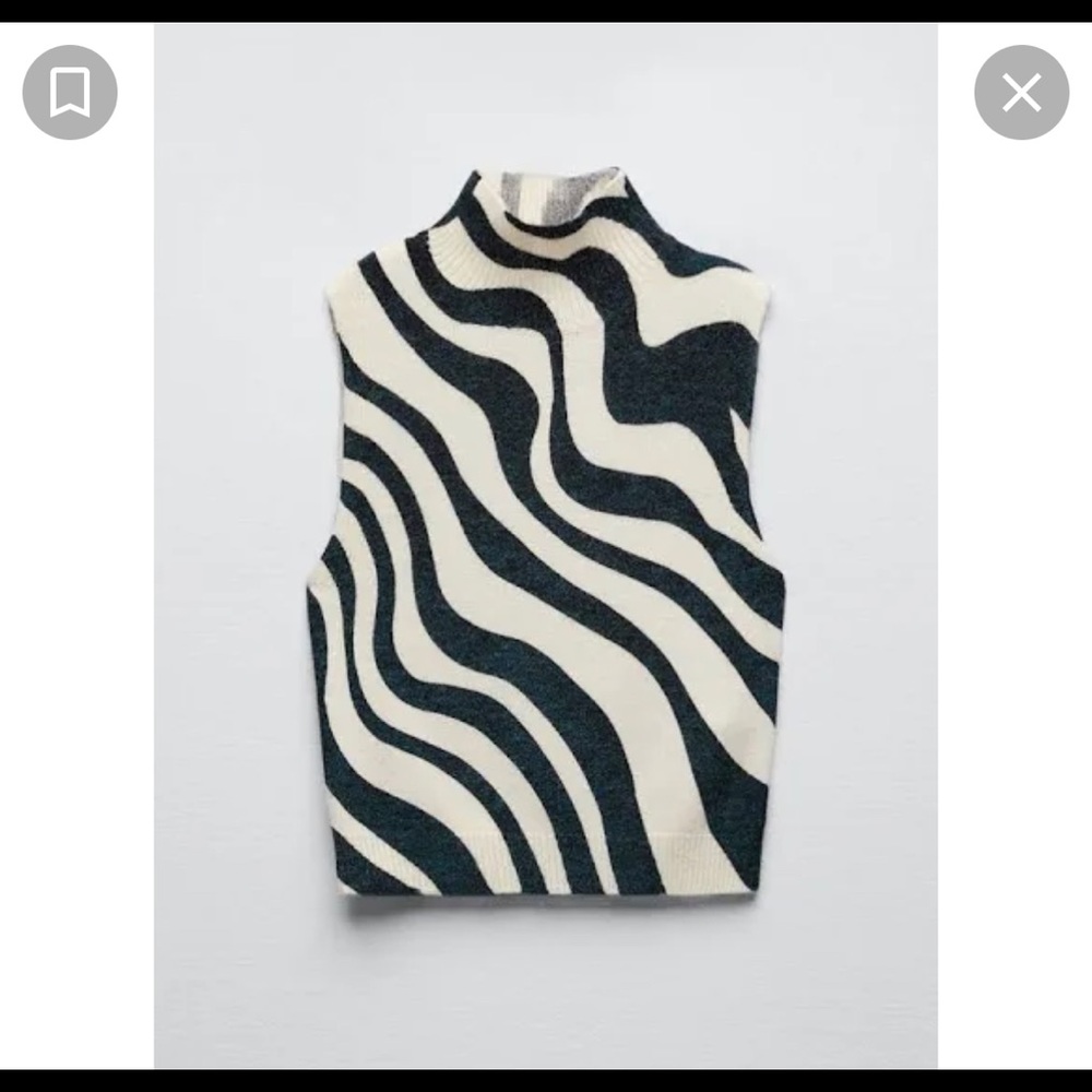 Jacquard Zebra Knit Top